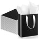 thumbnail image 1 of Yeaqee Paquete de 24 Bolsas de Regalo de Papel en Blanco y Negro 23x18x8 cm, 1 of 6