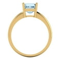 thumbnail image 4 of 1.5 ct Asscher Cut Natural Swiss Blue Topaz Solitaire 14K Yellow Gold Womens Engagement Ring, 4 of 5