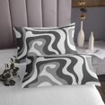 thumbnail image 3 of Erosebridal Stripes Lines Coverlet Set King,Abstract Geometric Bedding Set,Gradient Ombre Bedspread Sets King Size,Microfiber Geometry Bedroom Decorative,3 Pieces, 3 of 5