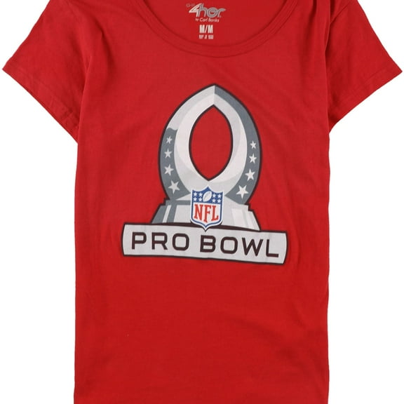 G-III Sports Womens NFL Pro Bowl Graphic T-Shirt, Red, Medium