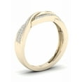thumbnail image 2 of Imperial 1/6Ct TDW 10k Yellow Gold Diamond Ribbon Crossover Ring (H-I, I2), 2 of 4