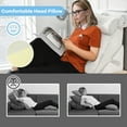thumbnail image 4 of Costway Bed Wedge Pillow Adjustable Neck Back Support Memory Foam Headrest White, 4 of 10