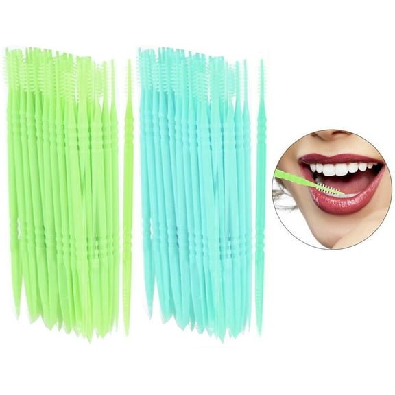 200ct Oral Floss Dental Toothpicks Braces Brush Picks Interdental Bristles Teeth