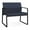 Castillo Batik, variant on Lesro Gansett Polyurethane Bariatric Chair Waiting Room Guest in Black/Castillo Black