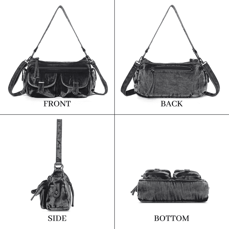 Angel Kiss Hobo Purses for Women Crossbody Shoulder Bag Ladies Multi Pocket Handbags Satchel Purse for Womens