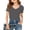 Dark Gray, variant on Girls Short Sleeve T-shirt Summer Ribbed T Shirt V-Neck Fitted Casual Basic Tee Kids Junior Cotton Tee Tops Spring Summer Fall Casual Streetwear,Dark Gray,XXL