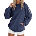 thumbnail image 6 of Bovemsi Sweatshirt for Women Fashionable Casual Zipper Pocket Round Neck Long Sleeve Hooded Camo Hoodie, 6 of 6
