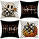 thumbnail image 1 of Funda de almohada Happy Halloween, funda de sofá, funda de almohada decorativa para exteriores para decoración de sofá de Halloween, 18 x 18 pulgadas, juego de 4, 1 of 5