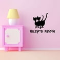 thumbnail image 3 of Holiday Gift Children Adorable Cartoon Wall Decal Decoration Cat Lady Cartoon Character Decor for Kids Room Lasts Years and Easily Removable - Size: 34 in x 27 in, 3 of 3