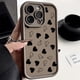 thumbnail image 3 of Funda de teléfono para iPhone 16 15 13 14 Pro Max 11 12 13 Mini 7 8 Plus XR X XS Max SE2022 Funda mate suave a prueba de golpes con estampado de corazón, 3 of 5