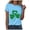 Sky Blue, variant on Women's St Patrick's Day T-Shirt Lucky Irish Shamrock Graphic Tees Tops (Navy, L)