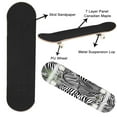 thumbnail image 2 of Skateboards for Beginners Exotic Leaves Seamless White 31"x8" Maple Double Kick Concave Boards Complete Skateboards Outdoor for Adults Youths Kids Teens Gifts, 2 of 5