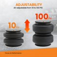 thumbnail image 3 of maXpeedingrods Air Suspension Bags Kit up to 5000 lbs for Dodge Ram 2500 2003-2013 4WD Ram 3500 2003-2018 4WD Air Helper Spring Kit w/Internal Jounce Bumper, 3 of 7