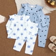 thumbnail image 2 of mgoYE 2Pack Baby Girls Clothes Toddler Girl Outfits Fall Infant WInter Ribbed Pants Set for 6 9 12 18 24 Months 2t 3t Girls(Blue,2-3 Years), 2 of 6