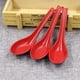 thumbnail image 2 of Juego de 3 cucharas de plástico reutilizables para la cena, cucharas de sopa chinas asiáticas rojas y negras, cucharas grandes con mango largo., 2 of 7