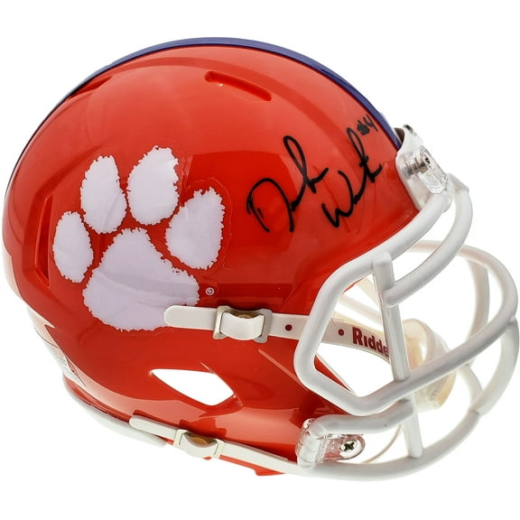 Deshaun Watson Autographed Clemson Tigers Orange Speed Mini Helmet Beckett BAS 113704