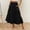 Black, variant on DuoJiaJ Women's Mid Length Skirt With Pockets High Elasticity Waist Flowing Ruffles Casual Summer Bohemian Style A Line Skirt Skirts For Women Black L
