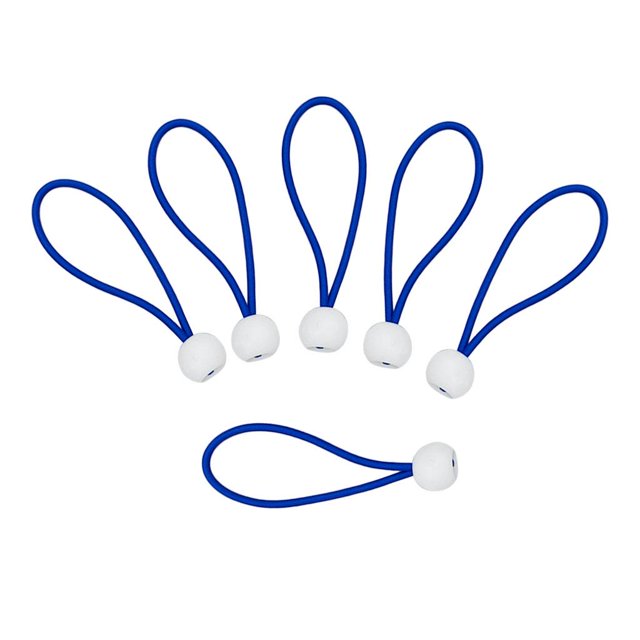 6 Piezas Tiras De Cordón Elástico Macarena Bungee Ball Vari Azul 8 pulgadas
