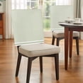 thumbnail image 4 of Farmhouse Sage Green White Striped Chair Back Covers, Removable Chair Covers for Dining Chairs Set of 4, Washable Chairs Slipcovers Back Seat Protector for Wedding Party 19"x20", 4 of 9