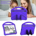 thumbnail image 2 of Allytech Samsung Galaxy Tab S9/S8/S7 11 inch 2023/2022/2020 Case for Kids, EVA Foam Shockproof Kids Friendly Rugged Protective Back Cover with Handle & Kickstand, Purple, 2 of 7