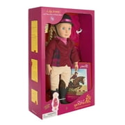 Our Generation Lily Anna Poseable Deluxe Doll Set with Riding Outfit, Award Ceremony Outfit, and Adventure At Shelby Stables Sto