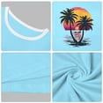 thumbnail image 7 of Tops For Women T-Shirts Color Block Graphic Short Sleeve Beach Summer Fashion Clothing, 7 of 7