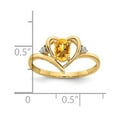 thumbnail image 3 of 14K Yellow Gold Ring Band with Stones (11) November Citrine Oval Diamond Round, Size 8, 3 of 5