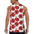 thumbnail image 3 of Fotbe Hand Drawn Tomatoes Pattern Men's Quick Dry Workout Tank Top Gym Muscle Tee Fitness Bodybuilding Sleeveless T Shirt Breathable Workout Shirt-3X-Large, 3 of 9