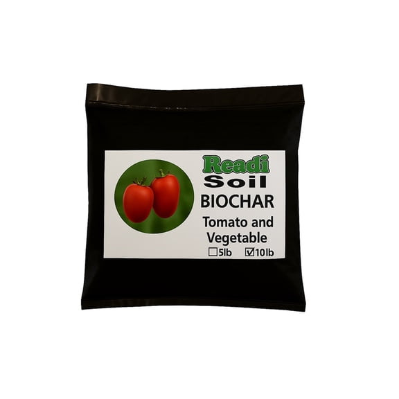 Readi Soil 5 lb. Organic Tomato & Vegetable Biochar – Carbon-Rich Soil Amendment for Maximum Crop Yield