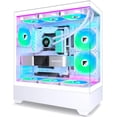 thumbnail image 1 of Funda para PC FOIFKIN F1 con ventilador ARGB ATX Mid-Tower tipo C de 6 PWM, color blanco, 1 of 7
