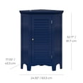 thumbnail image 6 of Teamson Home Glancy Freestanding Corner Floor Cabinet with Faux Louvered Door, Navy, 6 of 8