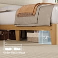 thumbnail image 5 of EastVita Boucle Upholstered King Bed Frame with Headboard LED Lights Charging Station 2 Tier Storage Shelves Platform Cream Easy Assembly No Box Spring Needed, 5 of 7