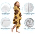 thumbnail image 7 of Yellow and Brown Of Leopard Print Hooded Bath Towel，50"x30" for Ages 3 To 12 Kids, Quick Dry Lightweight Soft Microfiber Hood Beach Towel Cover Up for Kids, 7 of 7