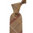 thumbnail image 2 of Scott Allan Brown Khaki Classic Necktie for Him | Jacquard Woven Microfiber Standard Size Tie 3.3"in at Tip, 2 of 5