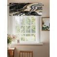 thumbnail image 2 of Black Gold Marble Valances for Windows Glitter Geometric Marble Foil Texture Rod Pocket Curtains Valance Short Window Treatment Drapes for Living Room, Bedroom Bathroom 56"&nbsp;W x 16" L, 2 of 5