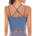 thumbnail image 5 of FUTATA Women's Racerback Sports Bra Cross Back Strappy Removable Pads Yoga Running Workout Bra with Good Support, 5 of 7