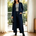 thumbnail image 2 of Ghalytn Women's Open Front Maxi Cardigan Long Sleeve Duster Coat with Pockets and Side Slits Casual Layering Outerwear, 2 of 6