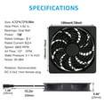 thumbnail image 5 of Powerful 12cm 5V 0.2A Cooling Fan 2000RPM with USB Speed Control Exhaust Fan, 5 of 9