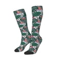 thumbnail image 2 of Fotbe Tropical Leaves print Women's Men's Novelty Crew Socks Cotton Socks Knee High Socks for Walking,Running,Nurses,Pregnancy, 2 of 9