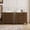 Walnut,2-Piece, variant on Fluted Nightstand, 21.65" Wide Side Table with 3 Drawers, Mid Century Modern Wood NightStand with Metal Handle, Wooden Bedside End Table for Bedroom, Living Room, Closet, Beige
