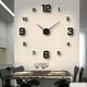 thumbnail image 2 of Reloj de pared grande, reloj de pared sin perforaciones, reloj de pared silencioso moderno, reloj colgante luminoso para salas de estar/dormitorios, plata, 2 of 4