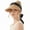 1pack-khaki-ribbon, variant on Women’s Straw Sun Visor Hat, Wide Brim Ponytail Beach Hat, Foldable Floppy Summer Hat