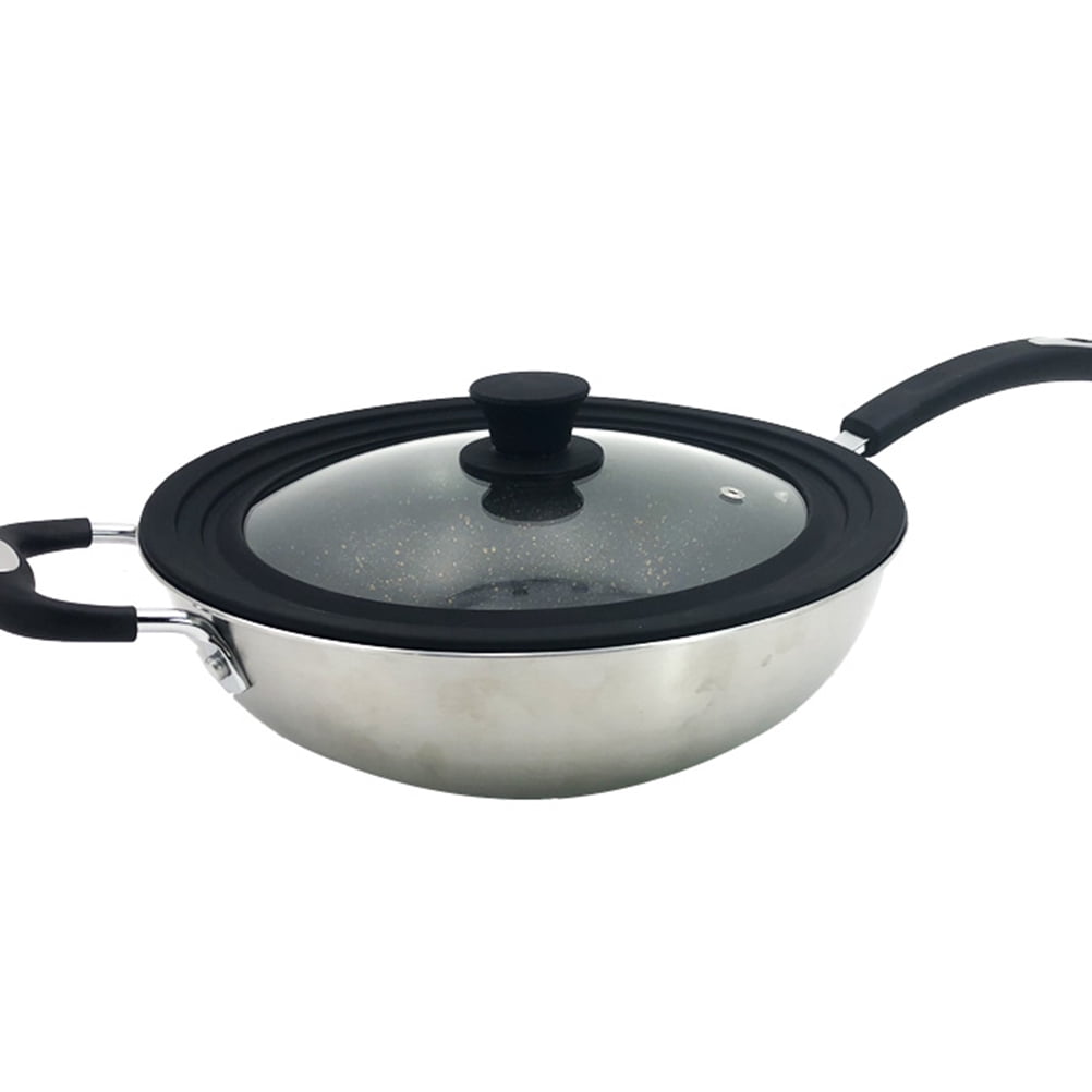 Round Glass Pot Lid With Silicone Rim - Universal Cover For 24cm, 26cm, 28cm Pots - View #3