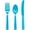 Turquoise, variant on DecorRack Disposable Forks, Knives, Spoons, Party Utensils, Turquoise (96 Pcs)