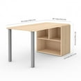thumbnail image 4 of Bestar i3 Plus Computer Desk in Bark Gray & White, 4 of 8