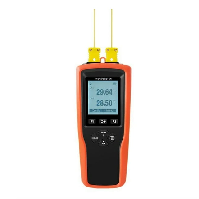 Medidor de Temperatura de Termopar de Doble Canal YET-620, Medidor de Temperatura Industrial de Laboratorio con Sonda Tipo K.