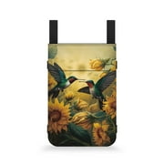 COEQINE Hummingbird Crutch Bag Sunflower Crutch Storage Pouch Hanging Carrying Pocket Medical Crutch Accessories Stylish Forearm Crutch Bag Pouch for Seniors Women
