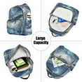 thumbnail image 5 of FORMRS Mini Backpack Purse for Women Quilted Travel Daypack Casual Shoulder Bag, Night Floating Whale, 5 of 7