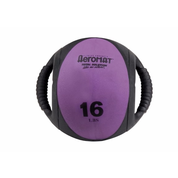 Aeromat 1290477 Dual Grip Power Medicine Ball, Red And Black, 16 lbs.