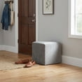 thumbnail image 5 of Cortesi Home Sooki Cube Ottoman with Diamond Stitching in Gray Velvet, 5 of 10